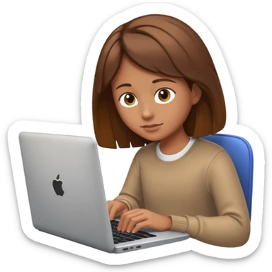 A person typing/creating content/art/influence/communicator/storyteller  sticker