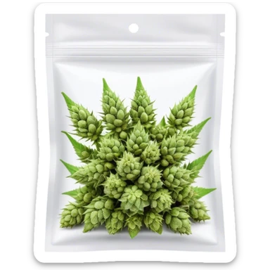 Ziplock bag of marijuana buds sticker