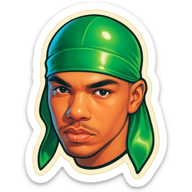 lol face
Change His durag To Green sticker