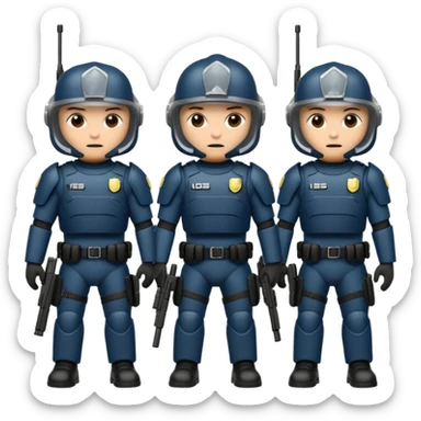 riot police sticker