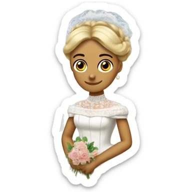 Napoleon Bonaparte in a wedding dress sticker
