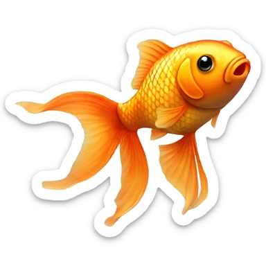 goldfish with legs wearing fishnets sticker