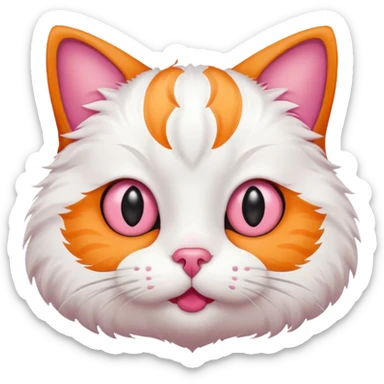 A stupid cat with every eye facing the opposite direction sticker