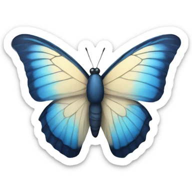 Blue butterfly sticker