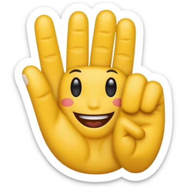 Fuck you finger with a smiling face sticker