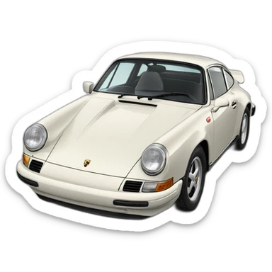 Porsche classic seen from an angle sticker