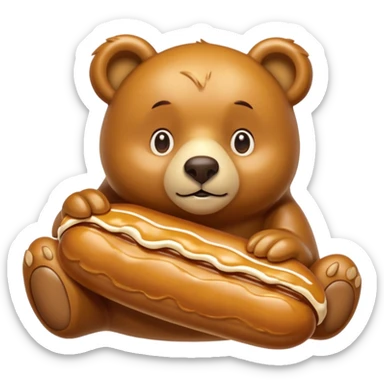 Butterscotch éclair like a bear sticker