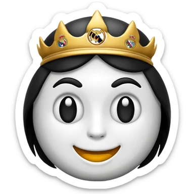 Real Madrid emoji Schwarz weiss sticker