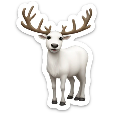 white-reindeer sticker