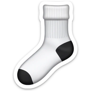 a blackened white sock sticker