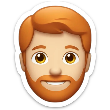 Redhead man holding garden tool sticker