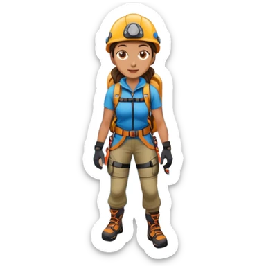 female mountain climber sticker