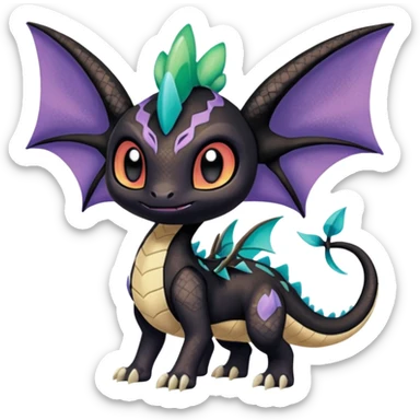 Meloetta-Spyro-Toothless-Stitch-Pokémon-Fakémon-creature-hybrid sticker