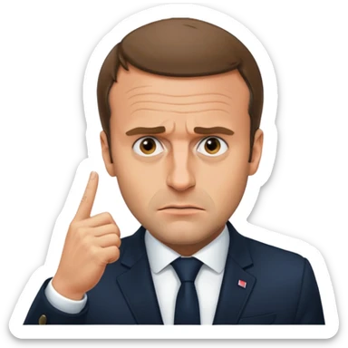 Emmanuel Macron qui fait un fuck   sticker