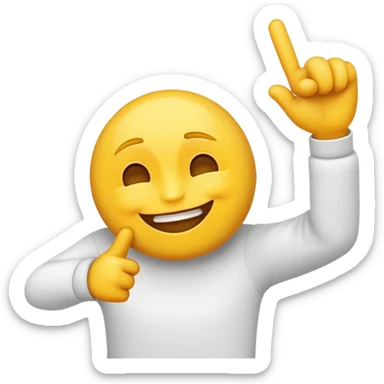 an emoji head dabbing  sticker