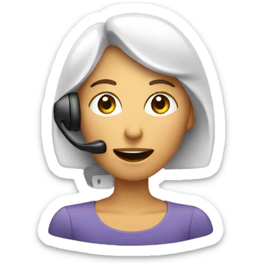 woman voice feedback phone sticker