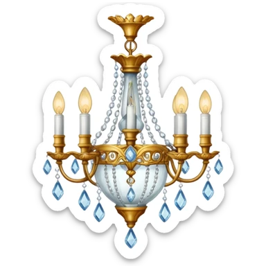 light bulb on a chandelier sticker