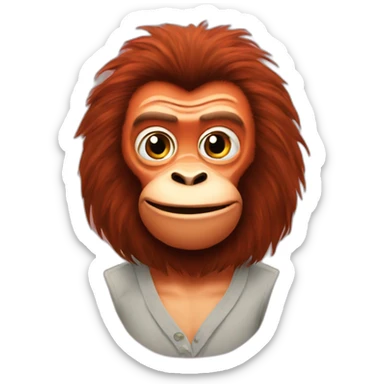 Harry styles as orangutan sticker