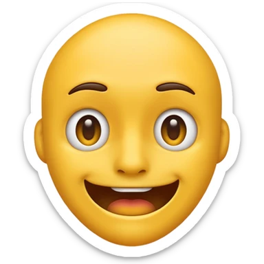 Normal emoji but the jawline is very sharp sticker