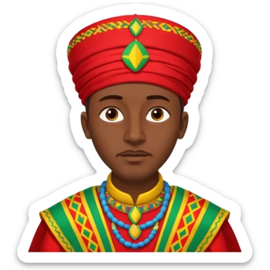Ethiopian man in traditional clothing sticker