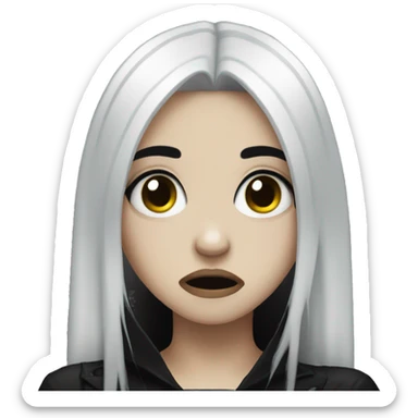 Goth girl crying  sticker