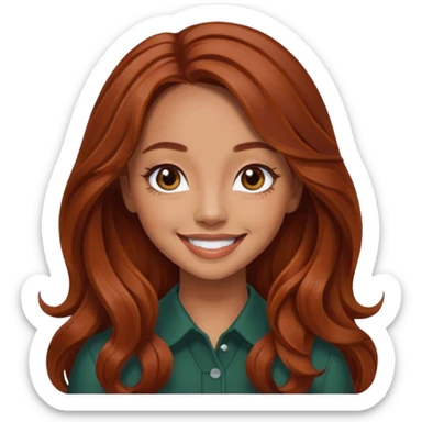 Jade Thirlwall with long reddish brown hair sticker