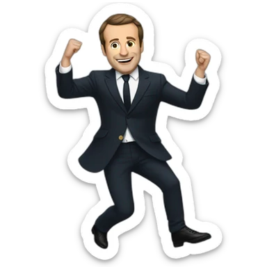 Macron dancing macarena sticker