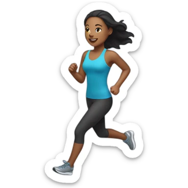 running light skin woman  sticker