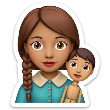 Icon for Puppet Theater: a girl puppet body with puppet face sticker