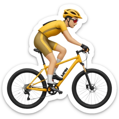 Bicicleta Mtb, ciclista montado, montaña sticker