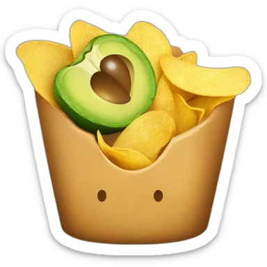 Chips and guacamole sticker