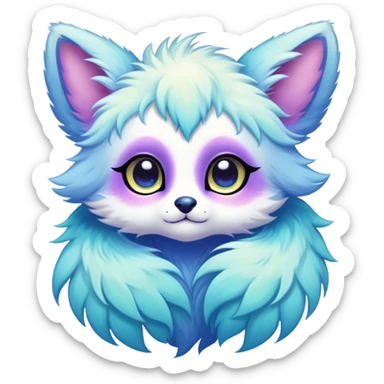 Kawaii bright fantasy ethereal anthro fursona animal sticker