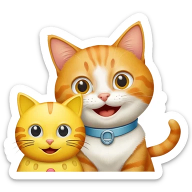 Gato con Bob esponja sticker