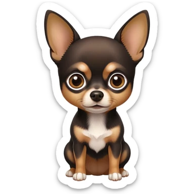 Black and brown chihuahua  sticker