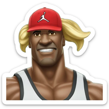Michael Jordan & hulk Hogan sticker