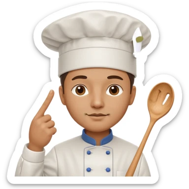 French cheff making french noises with the 🤌 hand sticker