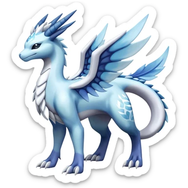 lugia-dialga-suicune-Glaceon-hybrid, full body sticker