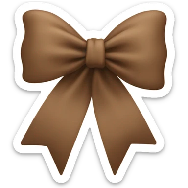 brown bow on beige star sticker