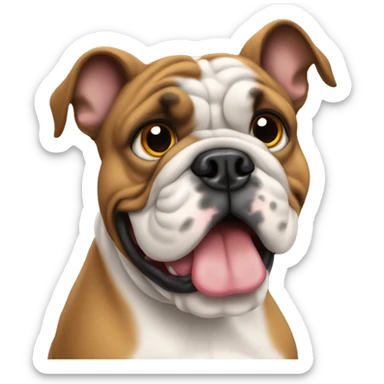 Bulldog Frances en picina  sticker