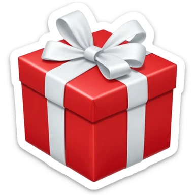 red gift boxes with white bows sticker