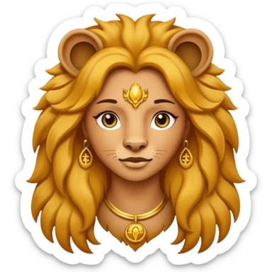 Leo woman zodiac sticker