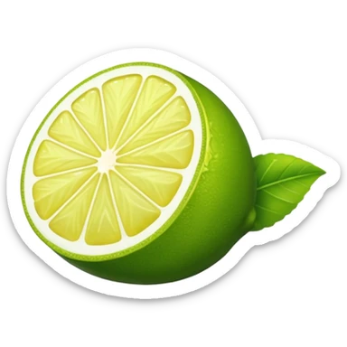 One Lime Green Lemon Leaf, JUST THE LEAF sticker