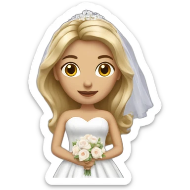 Une femme avec une robe de mariage  sticker