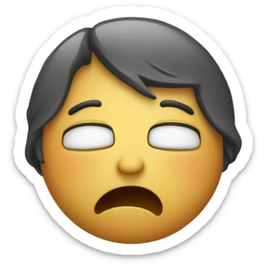 tired awake emoji needing sleep and looks like it stayed up all night sticker