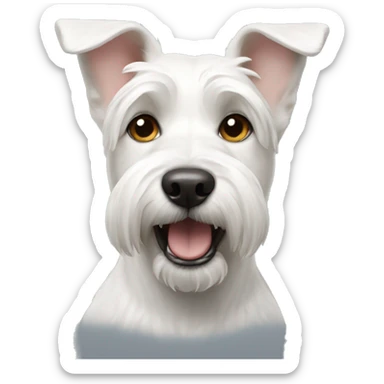 Whiteterrier dog sticker