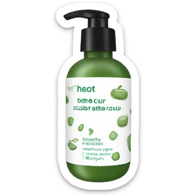 bottle of scalp scrub with label sticker