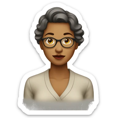 a 20s woman who is mad about the company and counting reasons why she should leave the company sticker