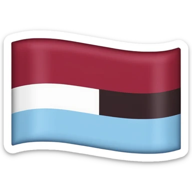 Austria flag with dark burgandy and light blue colour instead  sticker