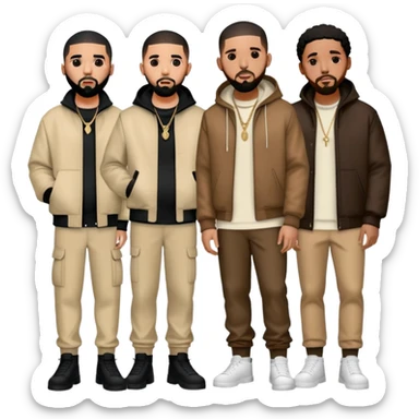 drake,kendrick lamar,j cole sticker