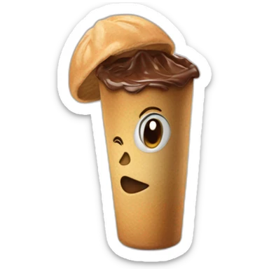 Un caca qui boit du coca sticker